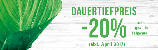 Dauerhafte Preissenkung ab 1. April 2017
